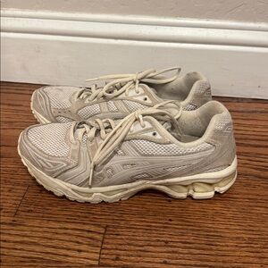 ASICS GEL-KAYANO 14 - Sneakers - White / Smoke Grey - Size 9.5 - USED